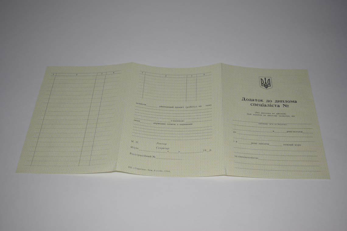 Украинский Диплом Вуза 1994-1999 в Батайске приложение